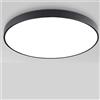 Crepundia Lampadario LED Moderna Luce Soffitto, Plafoniera Moderna Soggiorno Camera Da Letto Luce Corridoio Balcone Soffitto Lampada Cucina A(Black,RC Dimmable,27W 300MM)
