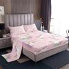 Loussiesd Set di Lenzuola per Ragazze Unicorno Arcobaleno - Set di Biancheria da Letto per Bambini Cartone Animato Kawaii Lenzuola Galaxy Stars Fantasy Decor Bambini Unicorno Rosa Singolo
