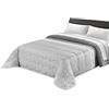 Tata Home Trapunta Invernale Matrimoniale Imbottita 300 gr/mq Piumone Caldo Letto Matrimoniale 260x260 cm Fantasia Elegante Maculata Made in Italy MOD. Borbon Colore Grigio
