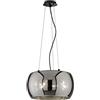 Fischer & Honsel 60857 - Lampadario a sospensione, in vetro, colore: nero, 40 cm