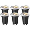 Ledvion 6 pezzi Faretto LED da Incasso IP67 10W 230V GU10 rotondo