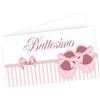 Cormar BIGLIETTINO BOMBONIERA PERSONALIZZATO NASCITA BATTESIMO COMUNIONE CRESIMA ANNIVERSARIO MAGGIORENNE KIT DA 45 PZ PERSONALIZZATI (BATTESIMO ROSA)