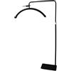 WLLWMYLY Lampada estetista, Lampada mezza luna estetica, Lampada extension ciglia, Con supporto per cellulare, adatto per la bellezza, Le sopracciglia, i tatuaggi e la cura del viso e della pelle (Nero, 50W)