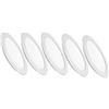 PEGASO SET 5 PANNELLO TONDO LED PEGASO, 24W 1550 Lumen, FARETTO INCASSO Luce Fredda 6000K CON ALETTE A MOLLA