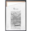 CLAMARO SFR35 Cornice con giunti nascosti per telaio a cuneo da 100x140 cm | Nero Opaco | Cornice in legno MDF per tele a telaio incl. sospensione e materiale di montaggio