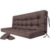 PillowPrim Cuscino per dondolo da giardino Hollywood con schienale, larghezza della seduta 150 cm.