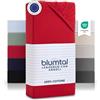 Blumtal - Lenzuolo con angoli elasticizzati in 100% cotone (160 x 200 x 20 cm - 1 set, Rosso)