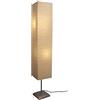 Tidyard Lampada a Piantana, Design Elegante con Paralume in Carta di Riso Beige e Struttura in Acciaio Laccato 135 cm, 2 Portalampade E14 per Soggiorno e Camera da Letto