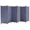QUICK STAR Paravento da Giardino 340 x 165 cm 6 parti pieghevole Divisorio in Tessuto Balcone Protezione della Privacy Grigio