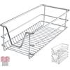 tectake® Cassetto Telescopico - 2 x 30 cm - Cassetto Estraibile per Cucina, Ripiano Scorrevole, Binario Telescopico, Organizer Cromato per Mobile da Cucina, Cassettiera Salvaspazio