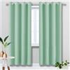 HUAXIQUE Tende per Salotto Moderne con Anelli 1 Pezzi Impermeabile moderne Tinta Unita Tende Moderne per Soggiorno Camerette Bambini Verde Chiaro 150x150cm