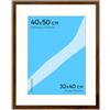 FRAMAI® Cornice portafoto 40x50 cm in Marrone - con passepartout - Telaio in legno MDF, Plexi resistente alle rotture, ecologico, con sospensione e supporto - Formato verticale e orizzontale