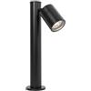 Qazqa solo - Palo da giardino Moderno - 1 luce - L 10.2 cm - Nero - Moderno - Illuminazione esterna