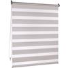 Victoria M. Tenda a Rullo Doppia Klemmfix 95 x 230 cm Grigio, Tenda Giorno Notte Senza Fori con Supporto Klemmfix
