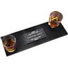 UIDMEN Tappetino da bar personalizzabile, in gomma PVC antiscivolo, stampa colorata, per barman (nero)
