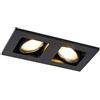 Qazqa qure - Faretto da incasso Moderno - 2 luce - L 19 cm - Nero - Moderno - Soggiorno I Camera da letto I Sala da Pranzo I Cucina