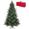Totò Piccinni Albero di Natale LES ANGLES Artificiale Folto, Effetto Realistico, Facile Montaggio, Ignifugo con BORSONE (Real Touch, 210 cm)
