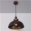 ZENGWEI Lampade a sospensione vintage industriali americane, illuminazione a sospensione Edison E27 a forma di cupola rustica, lampada a sospensione per portico bar, lampada a sospensione in metallo, lampada