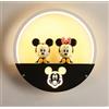 SXYSXYSXY LED Topolino Bambini Dimmerabile Lampada da parete Da interno Creativo Moderna Lampada da parete Luce a tre colori 18W Soggiorno Camera da letto Scala Corridoio 28 cm