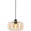 Qazqa bizle - Lampada a sospensione Art déco - 1 luce - Ø 28 cm - Beige - Art déco - Soggiorno I Camera da letto I Sala da Pranzo I Cucina