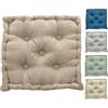 Tata Home Set 2 Cuscini per Sedie da Interno da Esterno Cuscino Mattonella Cucina Cuscino Materasso Giardino 40x40 cm Imbottitura 6 cm Tortora (2 pezzi)