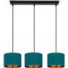 FKL DESIGN Home Deco Lampada da soffitto, lampada da parete, lampada da tavolo, lampada a sospensione, nero, grigio, blu scuro, turchese, lampada, lampada di design moderna vintage della serie TAD30-H3 (turchese)
