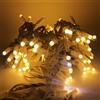 Luccika Serie Stringa luminosa di luci da 10 metri con 120 MaxiLed Bianco Caldo con flash Bianco Ghiaccio e Cavo Colorato Catena di Natale Professionale per uso Esterno ed Interno