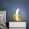 LOGT LED Banana Lampada da Tavolo Moderna Creativa Frutta Arte Decorazione Luci da Tavolo, 3000K 3W 3D Resina Banana Lampada da Comodino Luce da Camera per Bambini per Camera da Letto