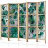 murando - Paravento da Interno Floreale 225x172 cm XXL Foglie cm5 Pannelli Divisori Stampa Unilaterale su Tela in TNT Separe Divisorio per Ambienti Ufficio Paraventi Decorazioni Legno Elegante