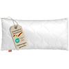 sleepling Comfort 190028 cuscino per letto, 100% raso di cotone, Oekotex, lavabile 60 gradi, Prodotto in UE, Garanzia di imbottitura, 40 x 80 cm, bianco
