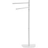 Inbagno Piantana Bagno salvaspazio in acciaio, disponibili in 2 colorazioni, base ergonomica salvaspazio (Bianco, Portasciugamani)