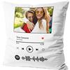 Woopers Cuscino Personalizzato con Codice Spotify 40x40 Imbottitura Inclusa