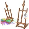 Artina Cavalletto da Tavolo Metz - Cavalletto Pittura in Legno massello di faggio - Tele Max. 62cm, inclinabile - cavalleto Stabile e Resistente - per artisti