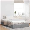 IKAYAA Letto Matrimoniale 140x190 con Contenitore Letto Idraulico con meccanismo di Sollevamento Letto Imbottito con Rete a Doghe-Grigio chiaro-140 x 190 cm