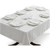 SalGiu Tovaglia con Tovaglioli Servizio da Tavola Set Completo Tinta Unita Elegante (Bianco, 12 Posti)