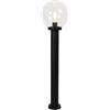 Qazqa sfera - Palo da giardino Moderno - 1 luce - Ø 25 cm - Nero - Moderno - Illuminazione esterna