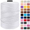 CAMAL Cordino per Borse Uncinetto Macramè Filo 3mm Filo Poliestere 170m Corda Macrame Filato per Borse Uncinetto Spago Colorato Corde Colorate per Artigianato, Lavoro a Maglia (Bianco)