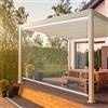 ZHUOZ1T Tapparella Avvolgibile per Giardino Esterno,Tenda a Rullo PVC Impermeabile Trasparente,Antipioggia Isolamento Termico Antipolvere,con Accessori,Personalizzabile,Larghezza x Altezza (80x220cm)