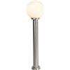 Qazqa sfera - Palo da terrazza Moderno - 1 luce - Ø 250 mm - Acciaio - Moderno - Illuminazione esterna