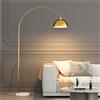 ZHNPJE Arc s, Lampada da Terra Alta Moderna, dimmerabile in Continuo Nero con Paralume Regolabile, Lampada da Lettura ad Arco sopra Il Divano per Camera da Letto, Ufficio, Sala NG, Oro
