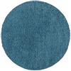 Teppium Moderno Tappeto Salotto 160 cm Rotondo Turchese - Shaggy Tappeto per scendiletto Camera da Letto, Cucina y Soggiorno - Tappeto Morbido y Fluffy, Monocromatico, facile manutenzione
