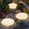 tectake® Lampada da terra Sfera LED, luce RGB da esterno e interno, telecomando, 16 colori, 1200 lumen, IP44 water proof, polietilene, luci giardino arredo esterno, piedini - M - Ø 35 x 21,5 cm