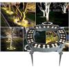 GUODDM Luci Che Abbracciano Gli Alberi, Faretti Ad Anello A LED AC220V per Alberi, Luci Che Circondano Gli Alberi, Luci A Colonna Impermeabili per Esterni IP65(B-RGB,1PCS(12W))