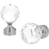 HDTL Accessori per Bastoni per Tende Ø 25mm Metallo Acciaio Inox Ø 25mm 2x Terminali Pelagia