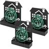 Baroni Home Set di 3 Porta Zampirone in Metallo Portazampirone da Interno o da Esterno da Interrare in Vasi o nel Giardino Fantasia, Casa Nera 17x5x18 cm
