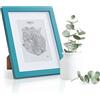 Classic by Casa Chic Casa Chic - Cornice portafoto da 28 x 23 cm, da appoggiare a parete, per casa e ufficio, esposizione verticale/orizzontale, in vero vetro e legno, cornice passepartout