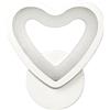 Gloriashoponline Applique led luce bianca calda naturale cuore in vetro lampada a parete 6 w