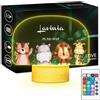 Maverton Lampada personalizzata LED - Luce notturna bambini - Lampada 3D per camera da letto - Compleanno bambina o bambino - Cornice con base multicolore - Idee regalo nascita neonato o neonata