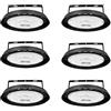 Blivrig 200W Faretto LED UFO 6 Pezzi, Lampada da Officina con Staffa 20000LM