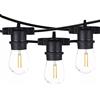Kovalmax® Catena luminosa 10 porta lampada e27 cavo nero 11 mt corda prolunga esterno ip65